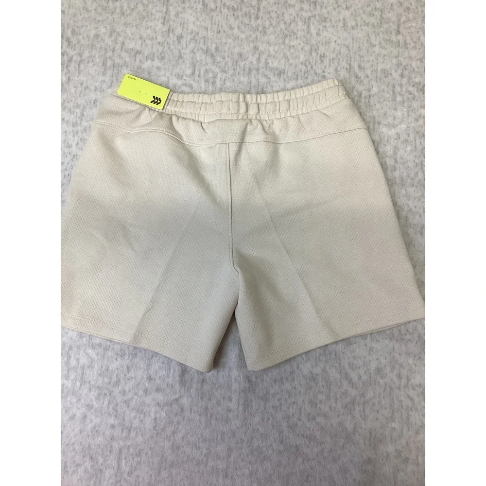 All in Motion Boys Mesh Athletic Shorts Cream‎ Beige Size L 10/12 NWT